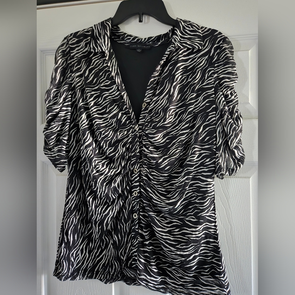 Jane Delancey Chic Zebra Print Women's Top